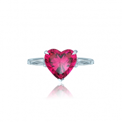 Кольцо Heart Mini цвета рубин KOJEWELRY™ 31106