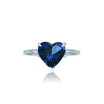 Кольцо Heart Mini цвета сапфир серебро 925 KOJEWELRY™ 31107