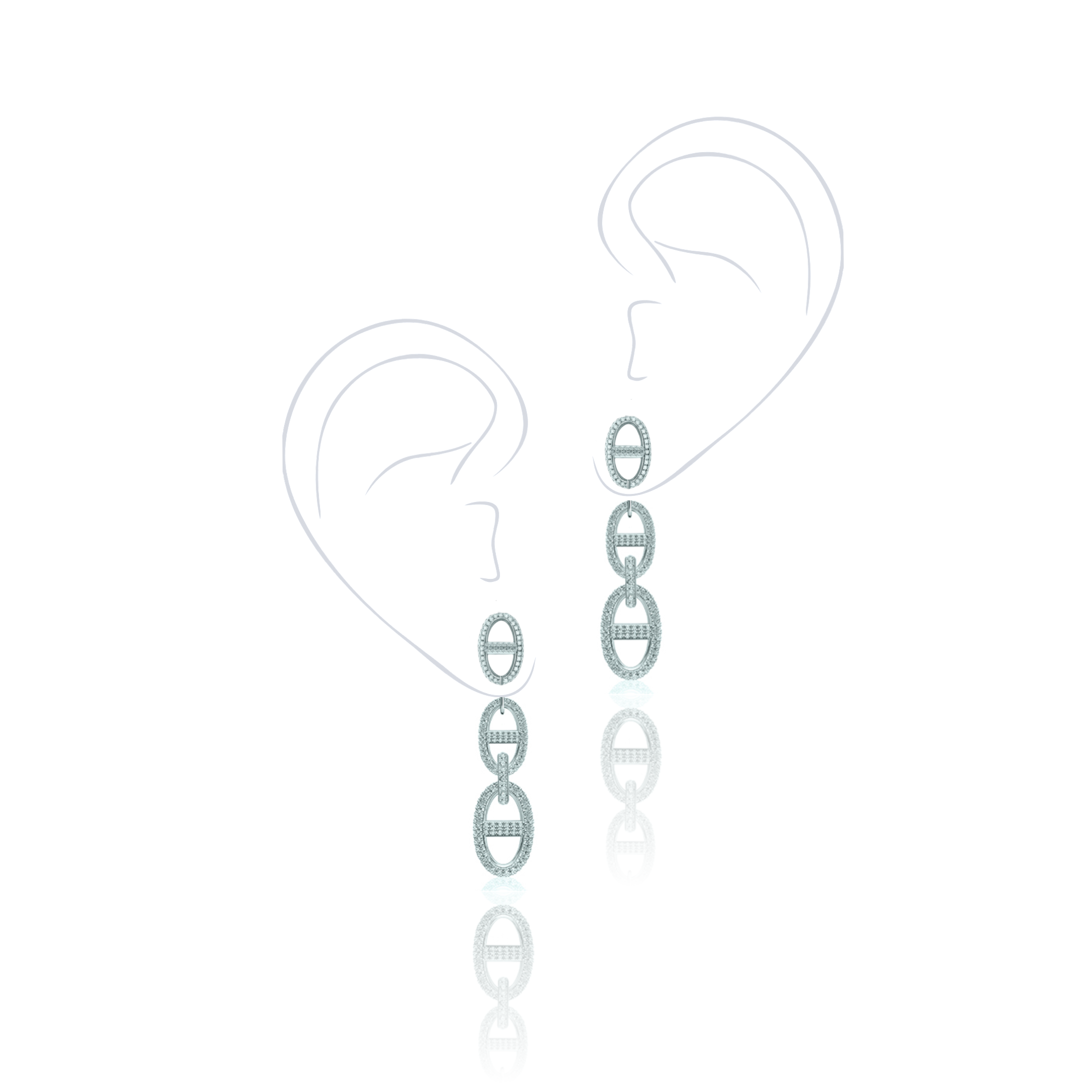 Пусеты с обвесом MYSTERY LINKS KOJEWELRY 610612 Пусеты с обвесом MYSTERY LINKS KOJEWELRY 610612