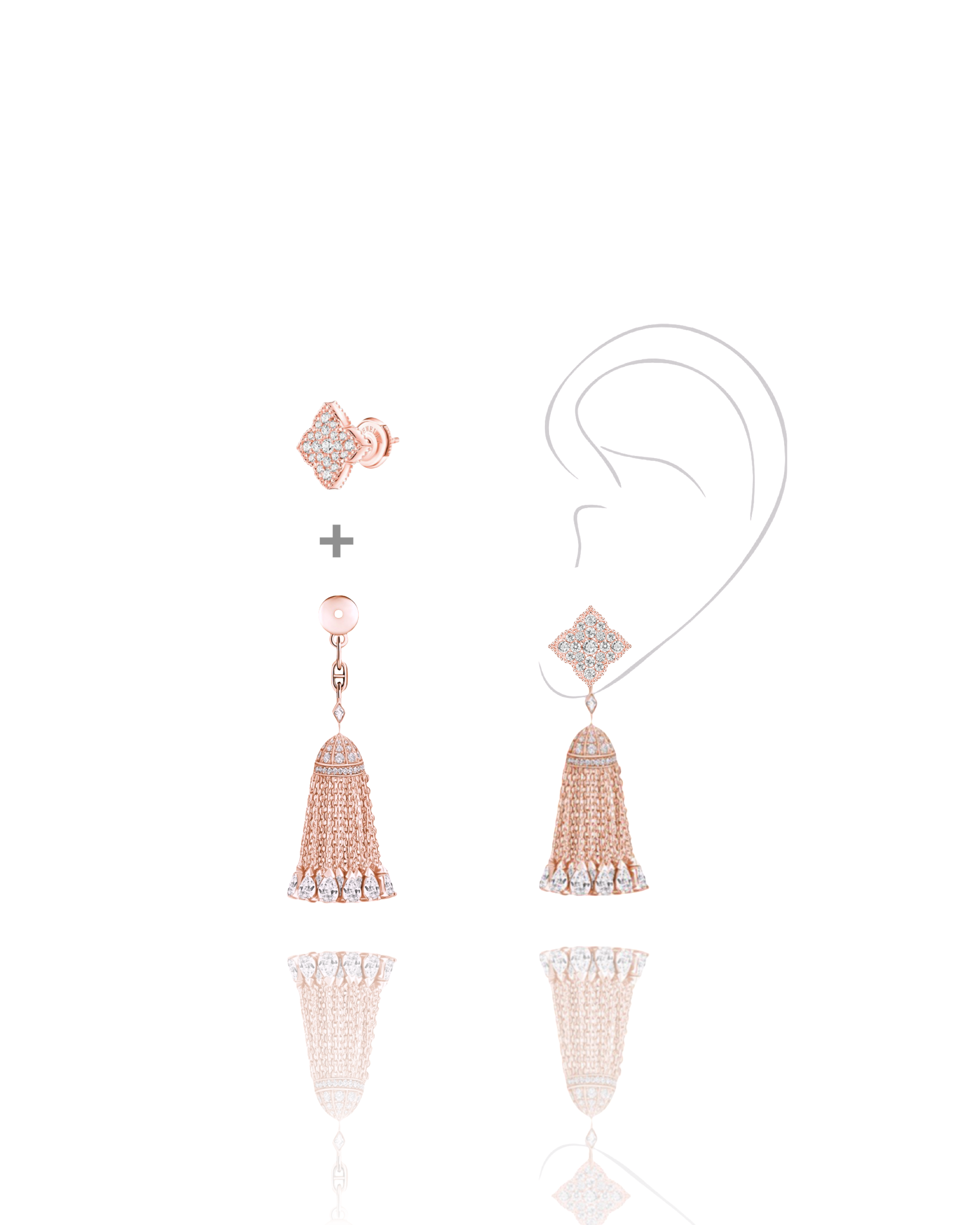 Серьги с кисточками HYDRANGEA 2.0. KOJEWELRY 610617 Серьги с кисточками HYDRANGEA 2.0. KOJEWELRY 610617
