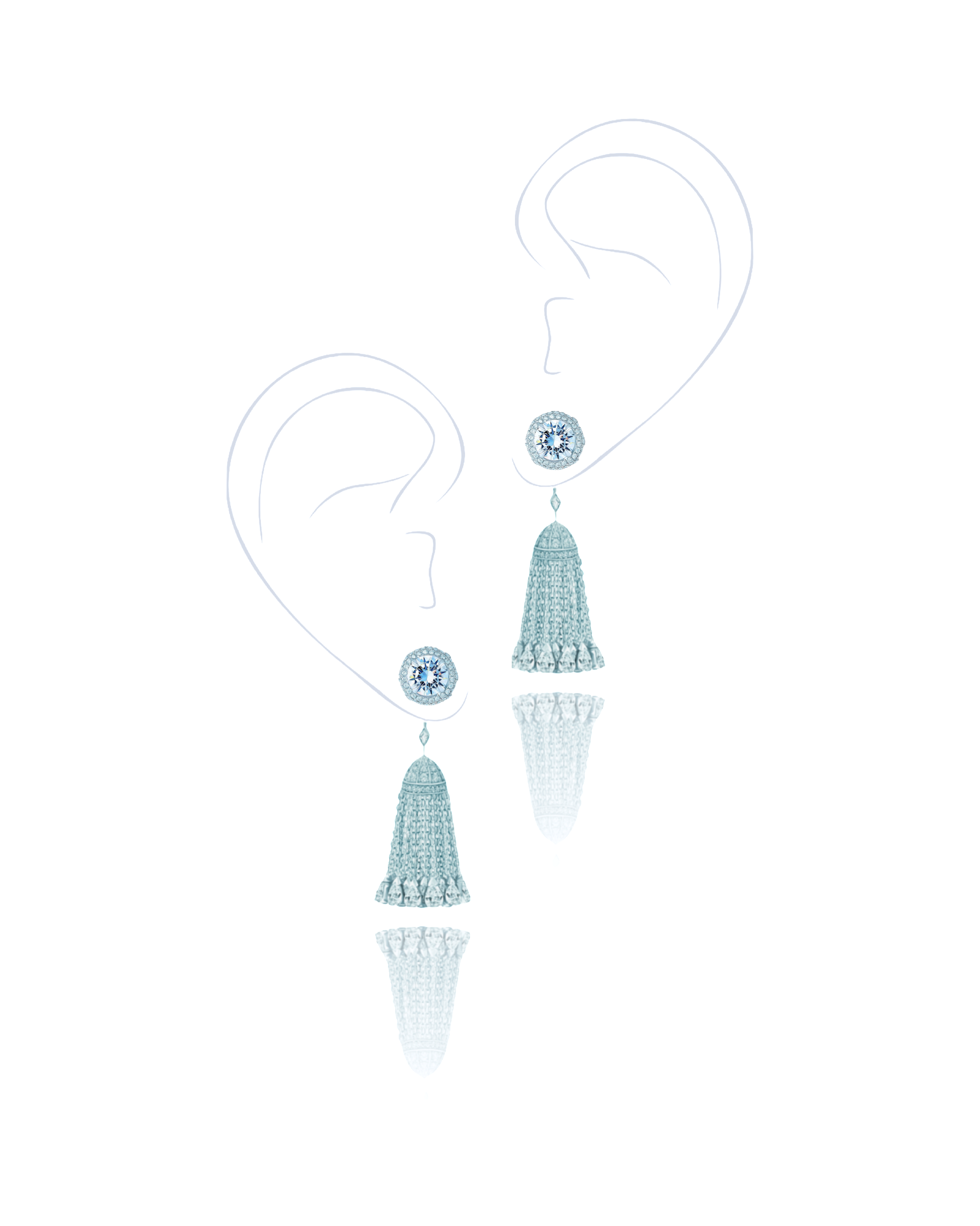 Пусеты-трансформеры с кисточками BORLAS KOJEWELRY© 610627 Пусеты-трансформеры с кисточками BORLAS KOJEWELRY© 610627