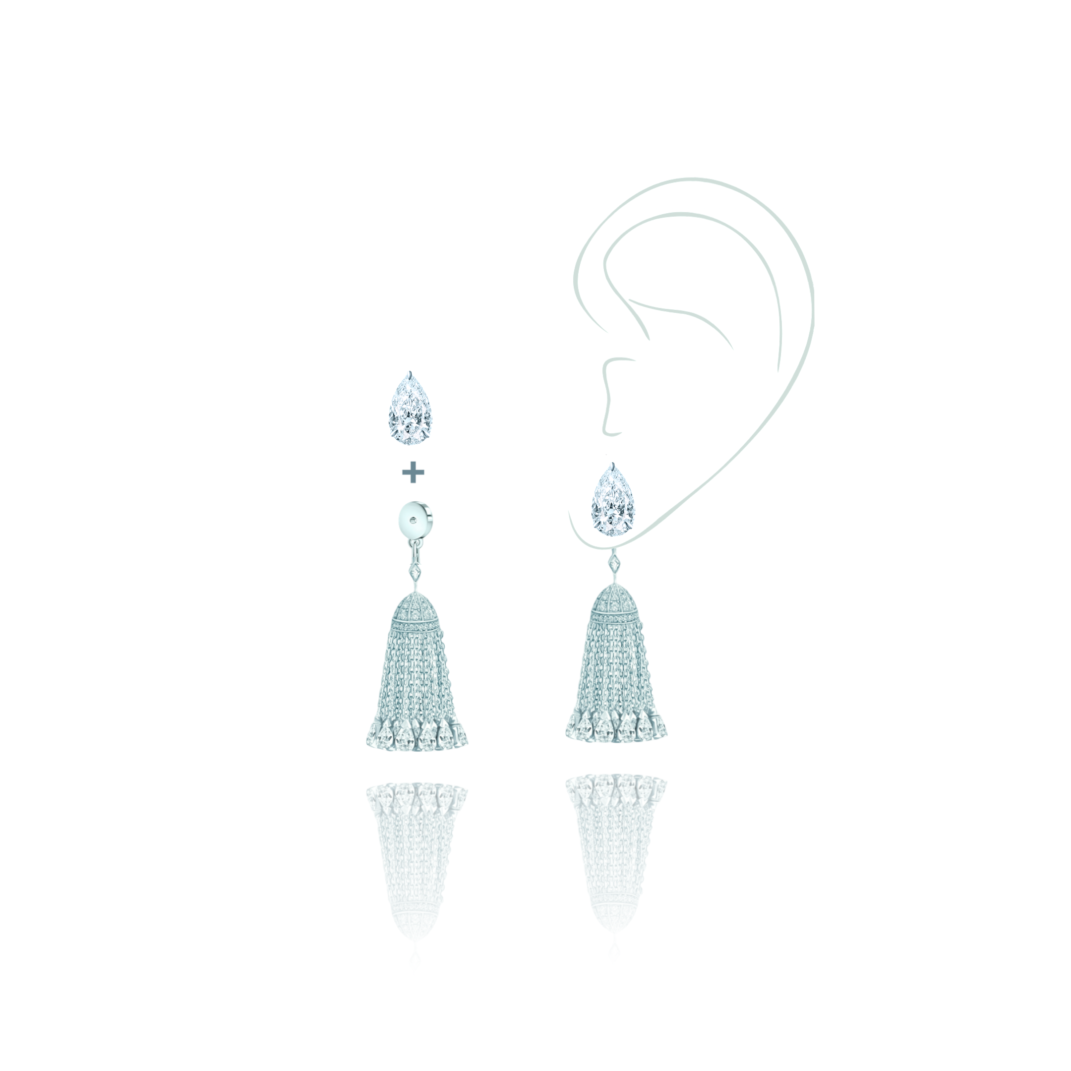Пусеты-трансформеры с кисточками BORLAS KOJEWELRY© 610629 Пусеты-трансформеры с кисточками BORLAS KOJEWELRY© 610629
