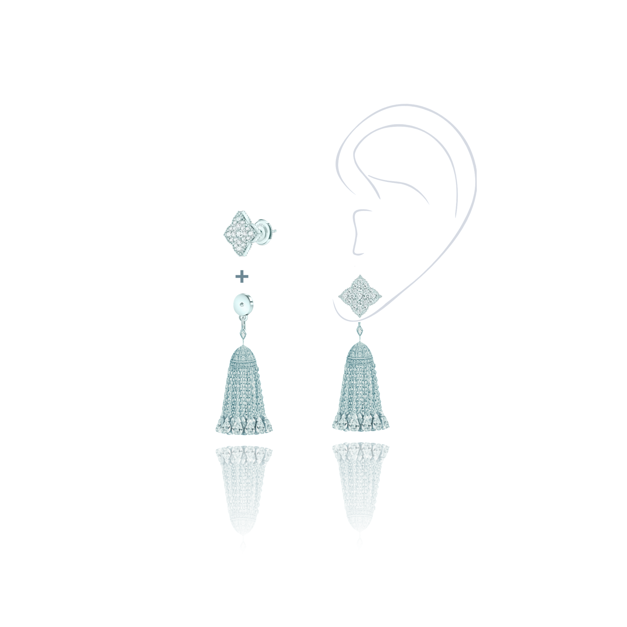 Серьги с кисточками HYDRANGEA 2.0. KOJEWELRY 610634 Серьги с кисточками HYDRANGEA 2.0. KOJEWELRY 610634