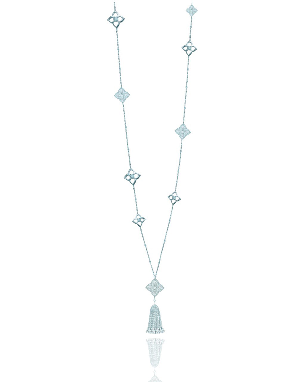 Колье сотуар simple 9 цветков HYDRANGEA 2.0 с кисточкой KOJEWELRY 610635 Колье сотуар simple 9 цветков HYDRANGEA 2.0 с кисточкой KOJEWELRY 610635